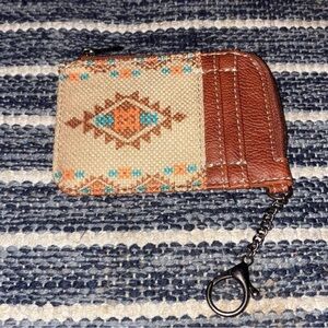 Wrangler Brown and Tan Coin Pouch